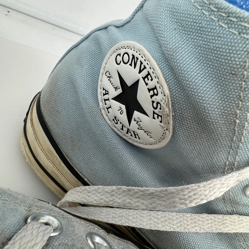 Converse Chuck 70 High Top Men 8 Light Blue A00459C Canvas Classic Retro Sneaker